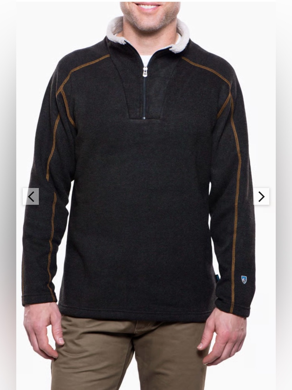 Kuhl EUROPA™ 1/4 ZIP brown sweater size Large